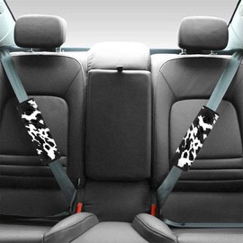 Quelytytrip Cow Print Car Seat Belt Cover Soft Shoulder Pad,Neck Cushion Protector for Women Men,2 Pack