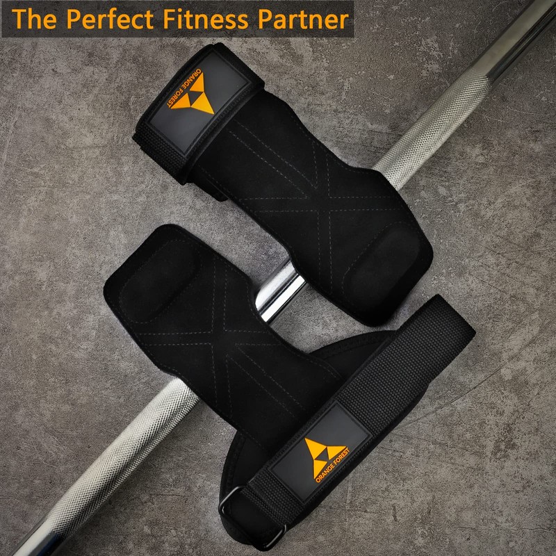 Weight Lifting Wrist Strap with Durable Double Layer Leather, Adjustable