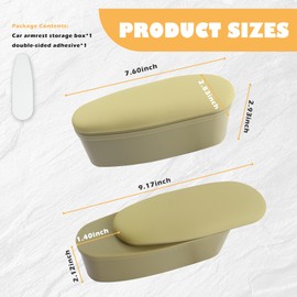 OFBAND Upgrade Arm Rest for Car with Car Armrest Storage Box,Car Armrest Cushion with Adjustable Sliding Design,Essential Interior Accessories Car Arm Rest for Most Cars (Sliding Style, White)