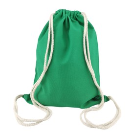 IDEA HOME Cotton bag, gym bag, 1 piece, 36 x 44 cm, 250 g/m² sports bag with cord, backpack, bag, jute bag, gym bag, blank for painting for sports and travel, green