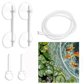 DIYBravo Aquarium Floating Plant Corral, Fish Feeding Ring Can Adjust Height with Water, Aquarium Floating Plant Barrier Suitable for Most Aquariums and Floating Plants