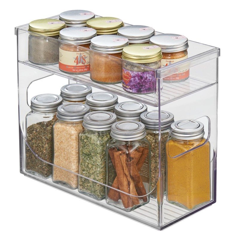 iDesign Cabinet Binz Spice Rack, Clear, 25,75 cm x 11,75