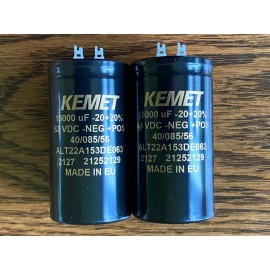 Kemet 2 New 15000 uf 63v Kemet Main Filter Capacitors fr Pioneer QX-747 EXACT FIT 40mm
