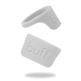 BUFFR Silicone Ring Protector for Working Out – Wedding Ring Protector – Rubber Ring Guard for Women – Light Gray, Size 4