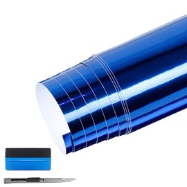 NewL Glossy Blue Vinyl Wrap for Car, Bike, Motorcycle, 30 x 150 cm