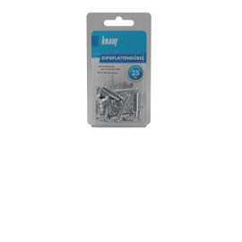 Knauf Gipsplatten-Metalldübel zur Befestigung von Lasten an Trockenputzwänden – Trockenbau-Dübel, Gipskarton-Dübel, selbstbohrend, bis zu 25-kg (10 Stk.)