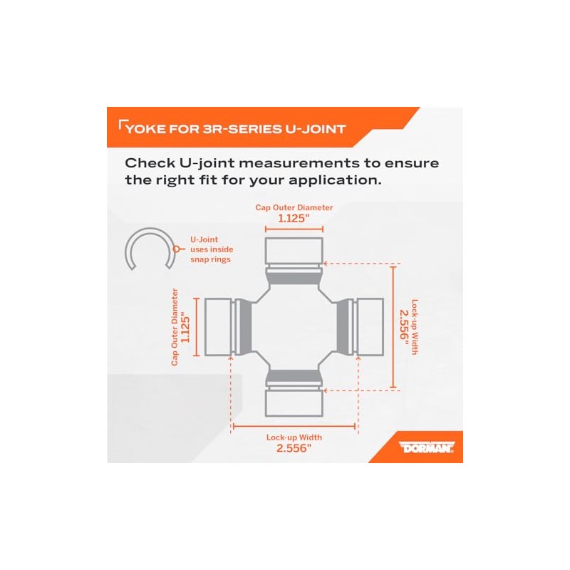 Dorman 697-500 Rear Differential Differential End Yoke Compatible with Select