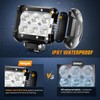 Nilight LED Light Pod with Amber/Black Covers 2PCS 18W 1260LM