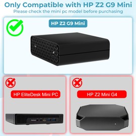 Varghesyla Mount for HP Z2 G9 Mini PC Wall, VESA, Under Desk Mount or Mount to a Monitor Arm for HP Z2 Mini G9 Workstation Mounting Bracket for HP Mini PC with Pen Holder and Cable Straps