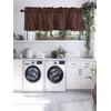 Hokiten Brown Leather Texture Window Valance Curtains, Window Treatment for