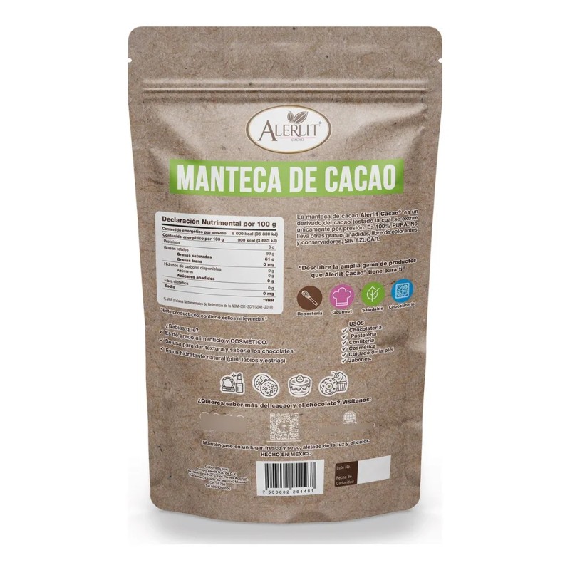 Manteca De Cacao 1 Kg, 100% Natural | Pura |