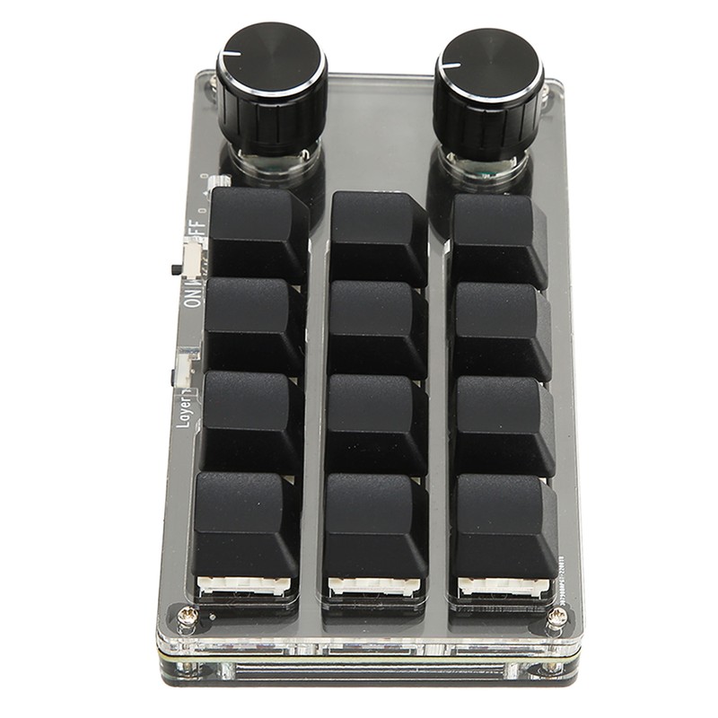 12 Key Mechanical Keyboard Support Wired USB Wireless Bluetooth DIY