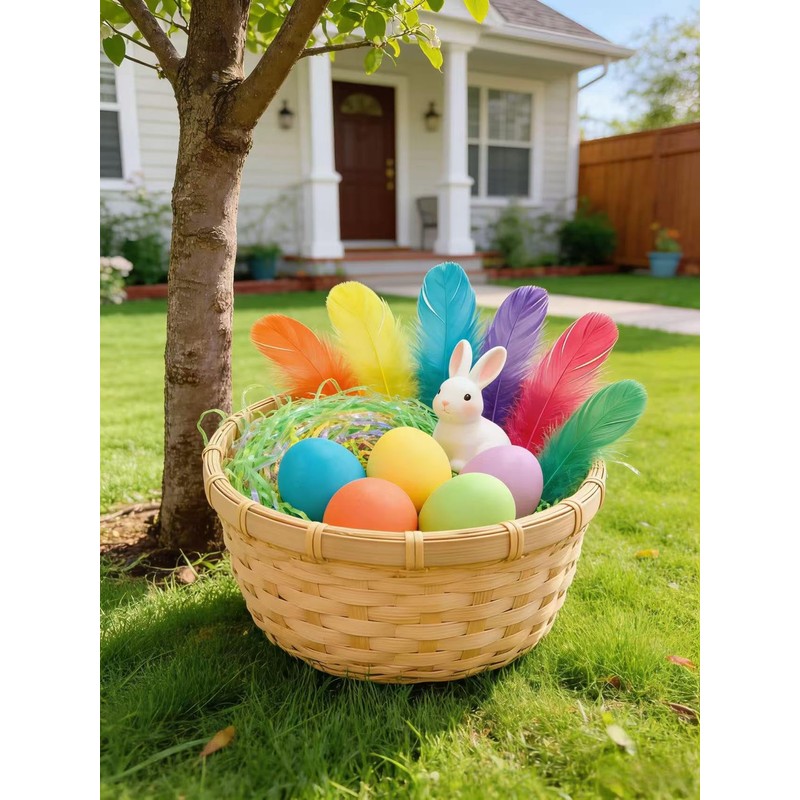 Lridescent Rainbow Easter Grass Crinkle Cut Paper,Raffia Basket Shreds Tissue
