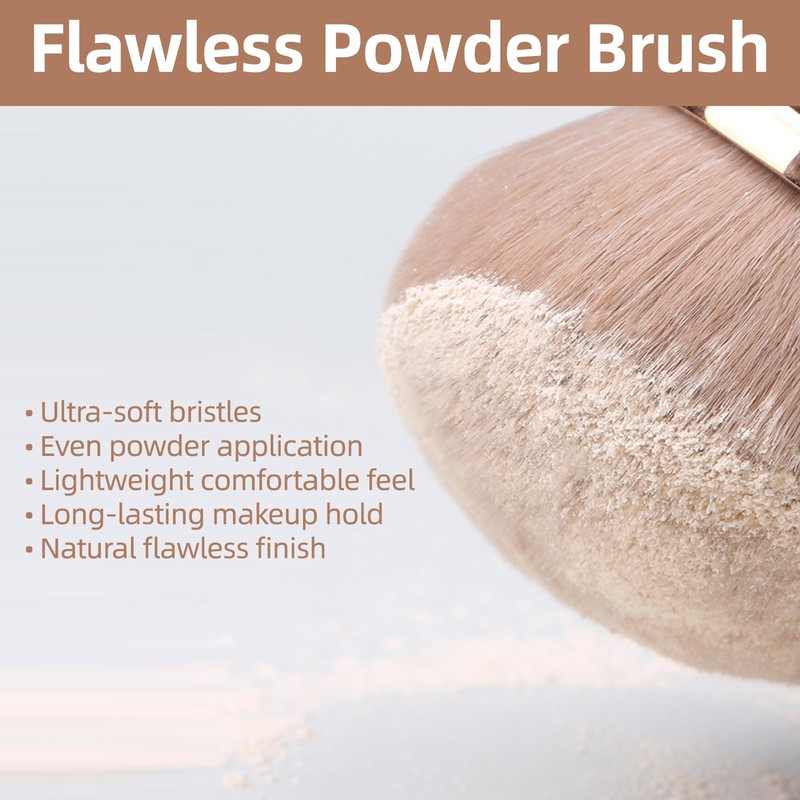 HAPPOW Large Self Tanning Brush, Gold Oval Body Makeup Tan