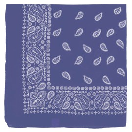 RED X 100% Cotton XL Paisley Bandana (25"x 25") Lightweight