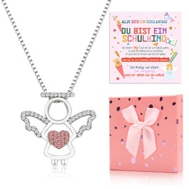 Bafiwu School Girl Gift, Unicorn Necklace, School Cone Filling, First Day of School Gifts for School Child, 2025 Girls with Greeting Cards, Gift Box, One size, Plastic, No Gemstone