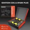 A-Premium Yellow Set of 8 Ignition Coil Pack and Iridium