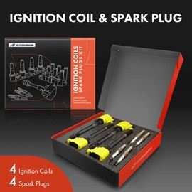 A-Premium Yellow Set of 8 Ignition Coil Pack and Iridium Spark Plugs Compatible with Honda Civic 2016-2021 2.0L, Fit 2015-2019 1.5L