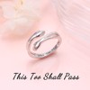Hug Ring, S925 Sterling Silver Hugging Hands CZ Open Ring
