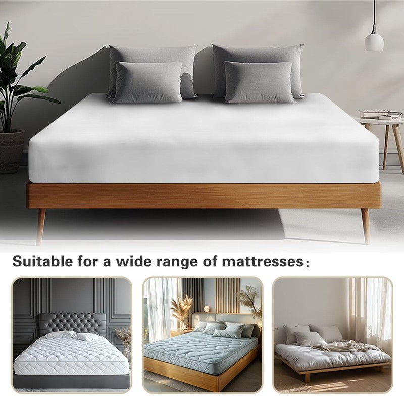 Wanyint Queen Sheet Set Breathable Soft Bedding Sheet Set 3