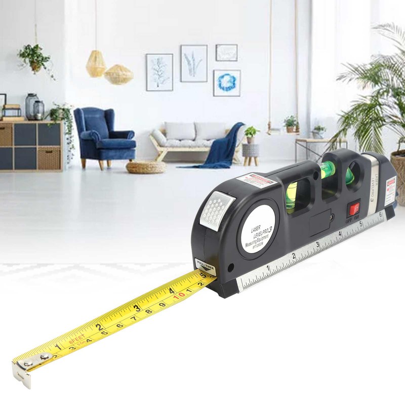 Laser Spirit Level Multifunctional Horizontal Ruler Measuring Tape Measure Ruler