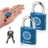 2 Pack Iron Padlock with Keys Heavy Duty Padlock High