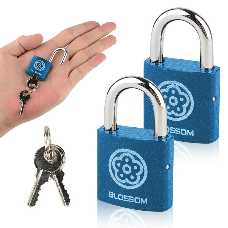 2 Pack Iron Padlock with Keys Heavy Duty Padlock High