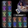 LELYFIT 3D Lamp Illusion Night Light with Remote Control, 16