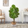 Nearly Natural 4ft. Monstera Artificial Tree in Boho Chic Handmade