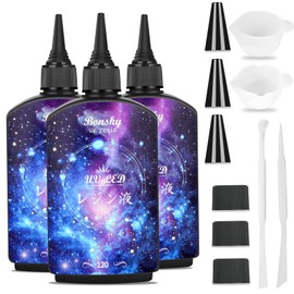 Bonsky Resin Liquid, UV/LED Compatible Resin Liquid, Large Capacity, 12.7 oz (360 g), Hard Molding, UV Resin Liquid, DIY Handmade Decoration, Rapid Cure, Hypoallergenic