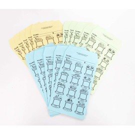 JTH Creative Works 英語月謝袋 3色セット(グリーン・ブルー・イエロー各5枚) 合計15枚 English Monthly Lesson Fee Envelopes