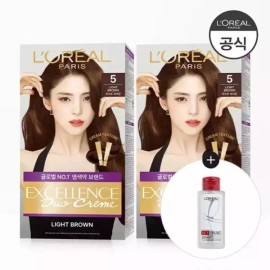 Excel Lance 엑셀랑스 듀오크림 새치염색약 2개 (증)샴푸 미니 100ml(랜덤) [18.6.35호] Excellence Duo Cream Gray Hair Dye 2pcs (Bonus) Mini Shampoo 100ml (Random) [18.6.35]