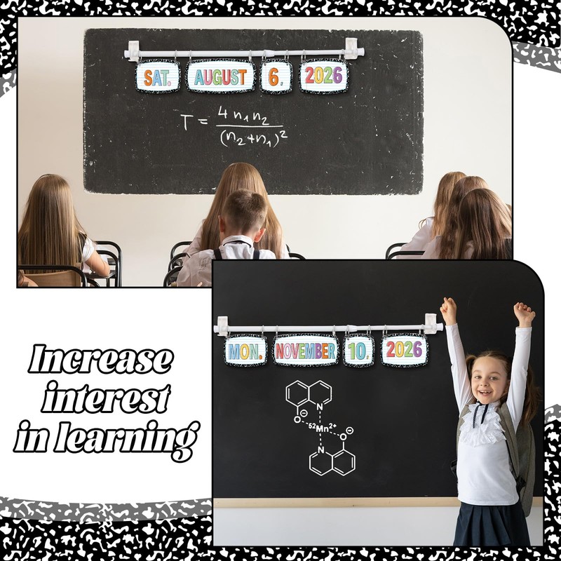 Flip Calendar Bulletin Board Set 59 Date Cards Composition Classroom