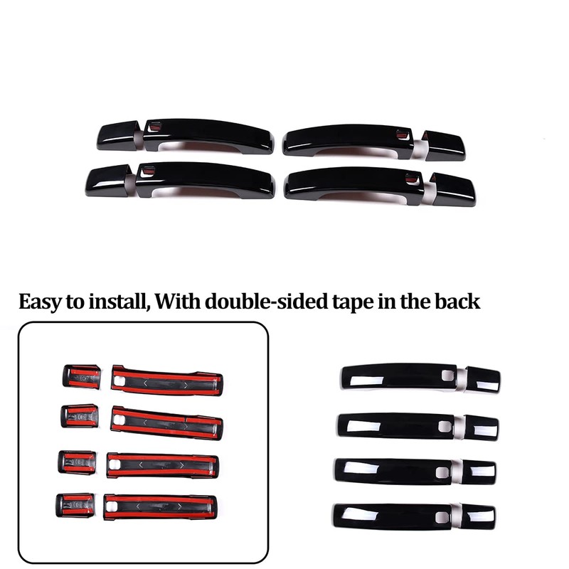 Gloss Black Door Handle Cover Trim for Land Rover Range