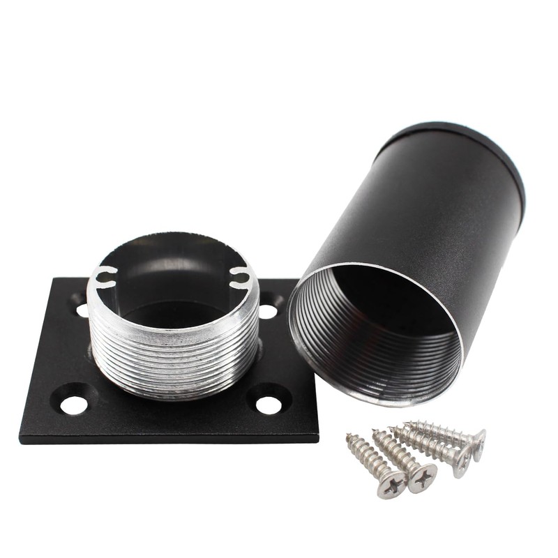4Pcs Black Adjustable Furniture Legs, 2.36" Aluminum Alloy Cabinet Feet