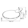 HM HomeMieco Red Glass Vessel Sink with Faucet and Drain