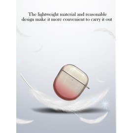 Case for Bose QC Ultra Noise Cancelling in-Ear Earbuds,BOVUGAC High Transparency Soft TPU Shockproof Cover with Keychain,Cleaning Kit and Lanyard-Pink