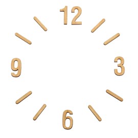 PATIKIL Wooden Clock Numbers Kit, 0.98inch Self Adhesive Clock Numbers Accessories for DIY Digital Clock Number Replacement Parts, Arabic Numerals/Vertical Bars