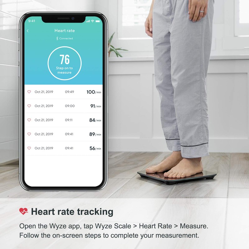 Wyze Smart Scale, Scale for Body Weight, Digital Bathroom Scale