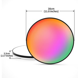 Lámpara de Techo LED Inteligente KINGTLE Lámpara Inteligente RGBCW WiFi 24W,Luces de Techo de 11.8 Pulgadas,Compatible con Alexa Google Home para Recamara Cuarto Sala