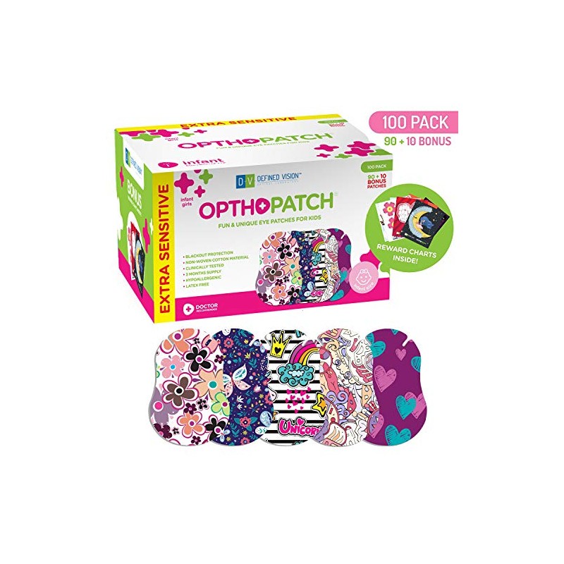 Opthopatch Parches para Ojos para bebés - Diseño bonito para