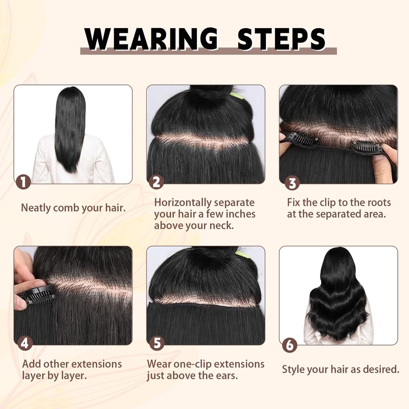 Sassina Clip in Remy Human Hair Extensions 22 Inch Straight