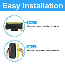 LCL TN-650 Black Toner Cartridge Replacement for Brother TN620 TN550 TN650 TN580 for HL-5240 HL-5250DN HL-5340D HL-5370DW MFC-8370 MFC-8460N MFC-8470DN MFC-8480DN MFC-8860DN MFC-8890DW Printer(1-Pack)