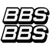 BBS Wheels • White/Black Logo Decals • Original • Set
