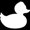 Transparent Decal Stickers of Rubber Duck (White) Premium Waterproof Vinyl