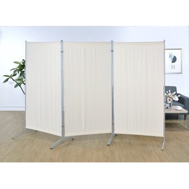 Proman Products Galaxy Indoor Room Divider (3-Panel), 102" W x 23" D x 71" H, Beige