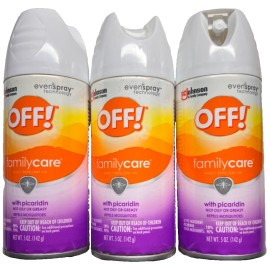 OFF! Family Care Insect Repellent - Picaridin Spray -NOT OIL  OR GREASY 5 oz 3pk