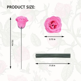 DIY Glitter Roses: Artificial Bouquet of Shiny Fake Flower Bouquet, Perfect for Mothers Day Gift， Anniversary， Weddings - 25 Roses (Pink)