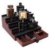 Fengligoo Cologne Organizer for Men - 4 Tier Brown Black