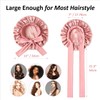 RosyReeds Satin Bonnet for Sleeping Women with Tie Band (Pink)